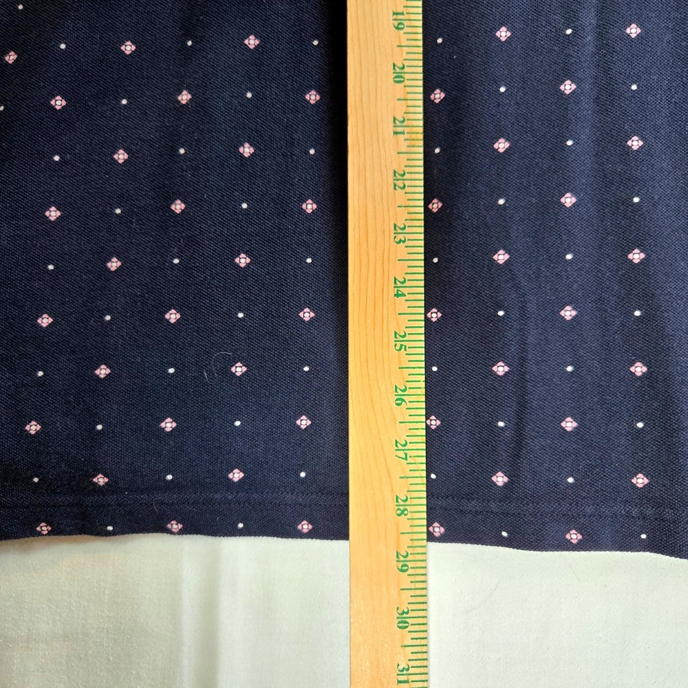 Aeropostale Mens XL Navy Blue Short Sleeve Polo Shirt Geo Diamond Dot Pique‎ - Picture 6 of 8